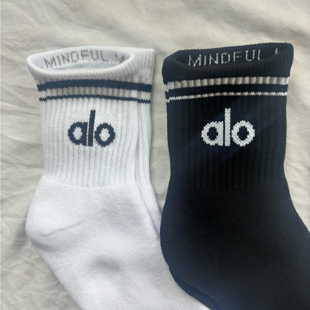 Black and white throwback half crew socks brand new - Picture 2 of 5